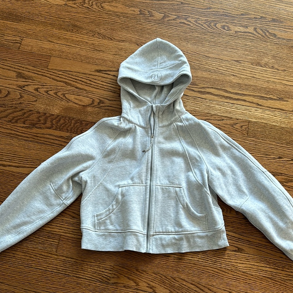 Lululemon on Scuba Oversized Full Zip Hoodie xs/s Heather Grey